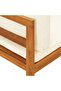 Corner Sofa with Cream White Cushions Solid Acacia Wood - 8