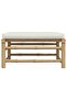 Garden Footrest with Cream White Cushion Bamboo - 4