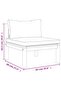3 Piece Garden Lounge Set with Dark Grey Cushions Acacia Wood - 3