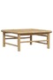 2 Piece Garden Lounge Set with Cream White Cushions Bamboo - 6