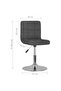 Swivel Dining Chairs 6 pcs Dark Grey Fabric - 3