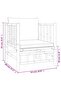 Garden Sofa with Cream White Cushions Bamboo - 3