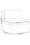 2 Piece Garden Sofa Set with Dark Grey Cushions Acacia Wood - 3