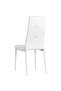 Dining Chairs 4 pcs White Faux Leather - 5