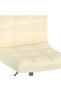 Swivel Dining Chairs 6 pcs Cream Fabric - 8