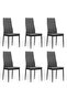Dining Chairs 6 pcs Light Grey Fabric
