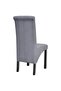 4 Dining Chairs Fabric Upholstery Dark Grey High - 6
