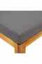 Footrest with Dark Grey Cushion Solid Acacia Wood - 6