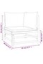 2 Piece Garden Lounge Set with Light Grey Cushions Bamboo - 8