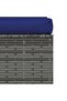 Garden Middle Sofa with Cushions Grey Poly Rattan - 5