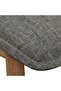 Oak Indoor Fabric Dining Chair Set 4 pcs Dark Grey - 6
