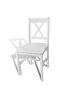 Dining Chairs 6 pcs White Pinewood - 2