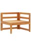 Corner Sofa with Cream White Cushions Solid Acacia Wood - 2