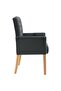 Dining Chairs with Armrests 2 pcs Grey Fabric - 4