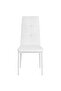 Dining Chairs 6 pcs White Faux Leather - 2