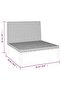 Garden Sofa with Cushions Half Round Poly Rattan - 3