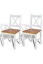 Dining Chairs 2 pcs White Pinewood
