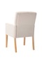 Dining Chairs with Armrests 6 pcs Beige Fabric - 5