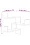 Wall Corner Shelf 2 pcs Black 40x40x50 cm Engineered Wood - 3