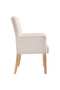 Dining Chairs with Armrests 4 pcs Beige Fabric - 4