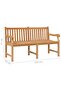 Garden Bench 150 cm Solid Teak Wood - 3