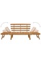 Garden Bench 2-in-1 190 cm Solid Acacia Wood - 8