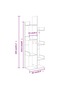 Book Cabinet Sonoma Oak 48x25.5x140 cm Engineered Wood - 3