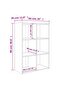 Book Cabinet/Sideboard Black 66x30x98 cm Engineered Wood - 3