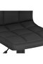 Bar Stools 2 pcs Black Fabric - 7