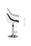 Bar Stools 2 pcs Brown and White Faux Leather - 6