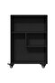 Narrow Storage Trolley Black 48x13x68 cm Engineered Wood - 2