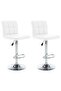Bar Stools 2 pcs White Faux Leather