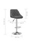Bar Stool Dark Grey Velvet - 3