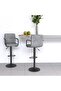 Bar Stools 2 pcs Light Grey Velvet