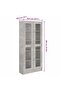 Vitrine Cabinet Concrete Grey 82.5x30.5x185.5 cm Engineered Wood - 7