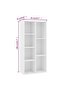 Book Cabinet White 50x25x106 cm Engineered Wood - 5