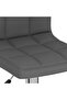 Bar Stools 2 pcs Dark Grey Fabric - 7
