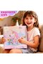 Unicorn Gifts for Girls Ages 3-10 - Toys Set with Light Up Plush Pillow, Diary, Headband & - 7