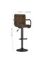 Bar Stools 2 pcs Brown Fabric - 3