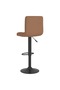 Bar Stools 2 pcs Brown Fabric - 5