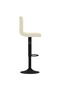 Bar Stools 2 pcs Cream Velvet - 4