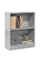 Bookshelf Concrete Grey 60x24x76 cm Engineered Wood - 2