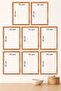 مجموعة لوحات MDF مكونة من 9 قطع بنمط عصري عتيق، مقاس 15×20، بمظهر إطار مطبوع بالأشعة فوق البنفسجية - 2