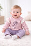 Flower Embroidered Baby Girl Set - 3