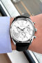 Functions Active Original Black Genuine Leather Cord Men Wristwatch 3 Atm Water Resistant Hme2074C1 - 3