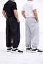 Two Pieces Men's Sweatpants Black Gray Elastic Waist Set1 - 5