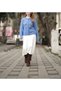 Wool Knitwear Cardigan with Guipure Lace Detail on the Collar and Floral Embroidery - 2