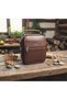 Men's Hand and Shoulder Bag 100% Genuine Leather with Cover and Long Strap - 2