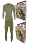 Military Khaki Color Stretch Fabric Thermal Underwear Set Suitable for Men's Outdoor Sports - 3