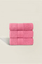 3-Piece Hand Towel Set 100% Cotton Certified, Hand / Face / Bath / Kitchen Towels 50X80Cm - Dusty Rose